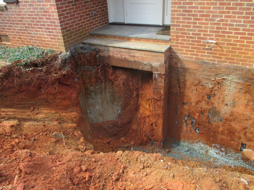 Although many new homes are being built in Zion Crossroads, using helical piers initially can prevent problems like this later on down the road.
