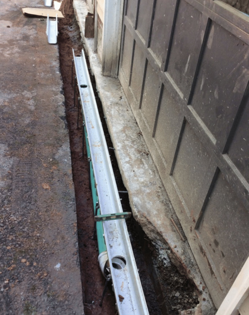 Channel Drain Installation Reynolds Contracting Virginia